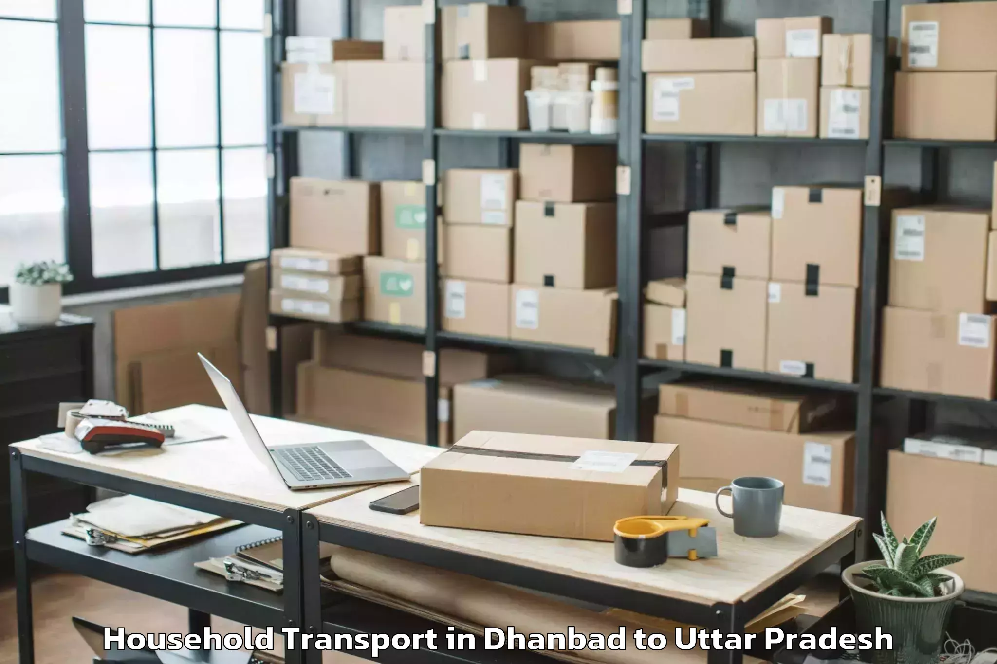 Hassle-Free Dhanbad to Era University Lucknow Household Transport